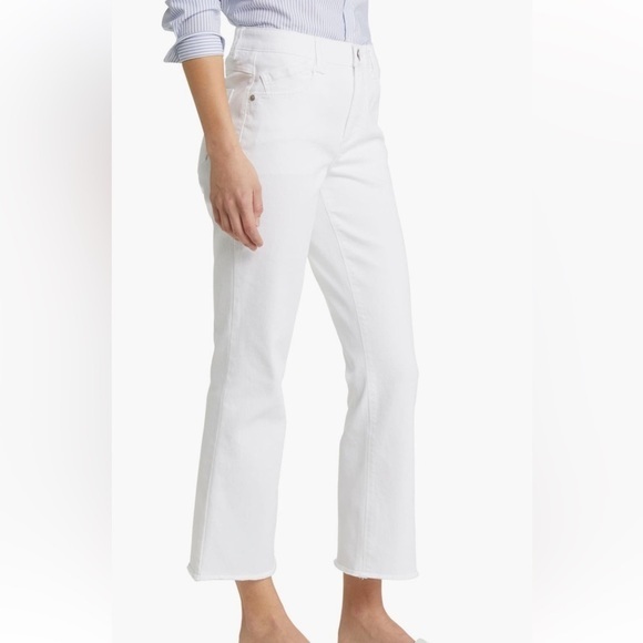 Wit & Wisdom Denim - Wit & Wisdom 'Ab'Solution Frayed High Waist Ankle Flare Jeans NWT Optic White